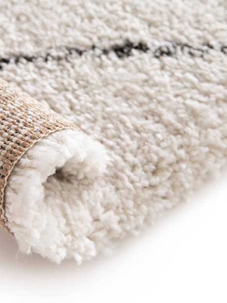 Tapis shaggy ethnique tissé doux et volumineux nomad Beige sable 3 - vertbaudet enfant 
