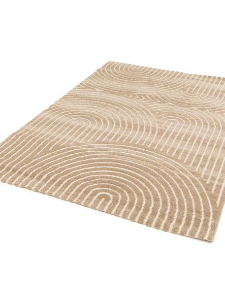 Tapis à relief doux et élégant groove Beige sable+Bleu naturel+Brun naturel 18 - vertbaudet enfant 