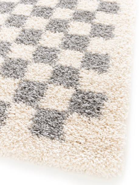 Tapis damier poils longs doux et volumineux checkers Beige sable+Bleu naturel+Gris minéral+Jaune naturel+Rose poudrée+Terracotta+Vert naturel 16 - vertbaudet enfant 