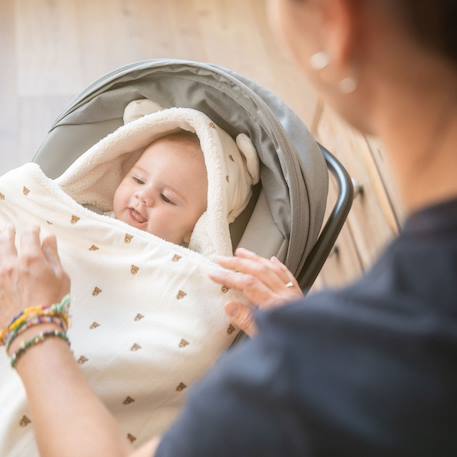 Nid d'ange bi-matière naissance Ecru 4 - vertbaudet enfant 
