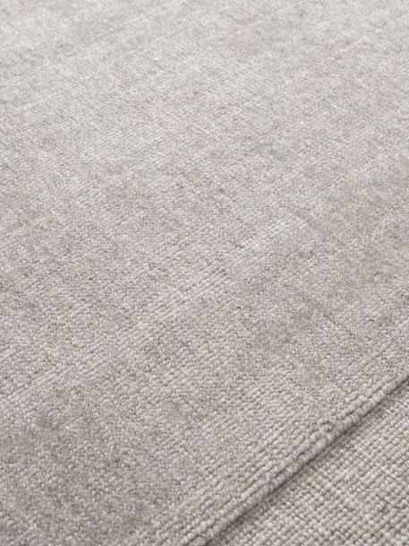 Tapis design doux en laine et coton fait main classic Gris minéral+Vert naturel 5 - vertbaudet enfant 