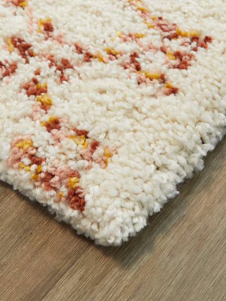 Tapis shaggy poils longs motif contemporain boho Terracotta 5 - vertbaudet enfant 