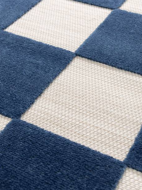 Tapis enfant avec effet sculpté petits carreaux Bleu naturel 4 - vertbaudet enfant 