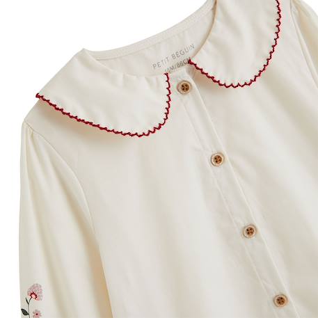 Blouse enfant en popeline grace Ecru 4 - vertbaudet enfant 