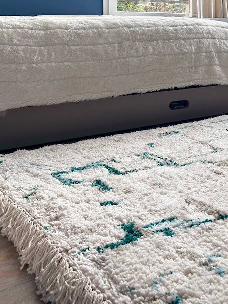 Tapis design avec franges volubilis Bleu naturel 5 - vertbaudet enfant 