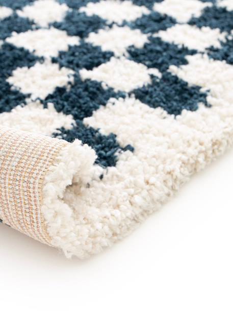 Tapis damier poils longs doux et volumineux checkers Beige sable+Bleu naturel+Gris minéral+Jaune naturel+Rose poudrée+Terracotta+Vert naturel 9 - vertbaudet enfant 