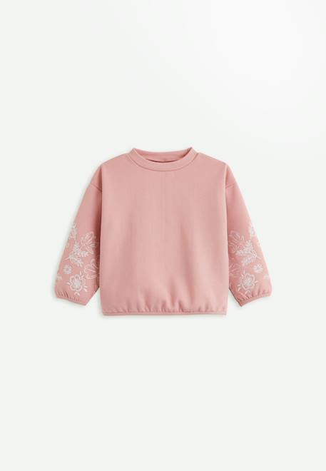 Sweat-shirt enfant en molleton cléo Rose 1 - vertbaudet enfant 