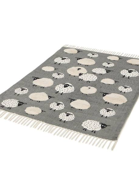 Tapis enfant en coton petits moutons Gris minéral 5 - vertbaudet enfant 