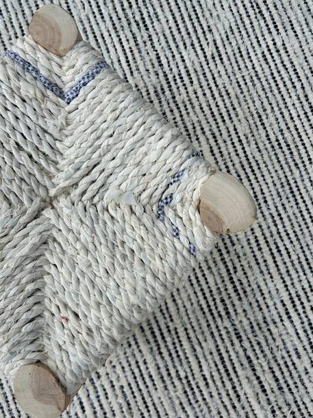 Tapis en coton recyclé tissé à la main bartolo Gris minéral 5 - vertbaudet enfant 
