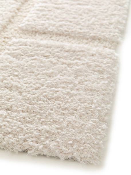 Tapis doux à relief en polyester recyclé murmure Beige sable+Blanc pur 10 - vertbaudet enfant 