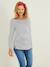 T-shirt marinière de grossesse et d'allaitement Blanc clair rayé marine+Blanc rayé rouge 2 - vertbaudet enfant 