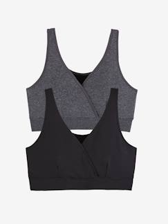 -Lot de 2 brassières d'allaitement sans coutures en microfibre