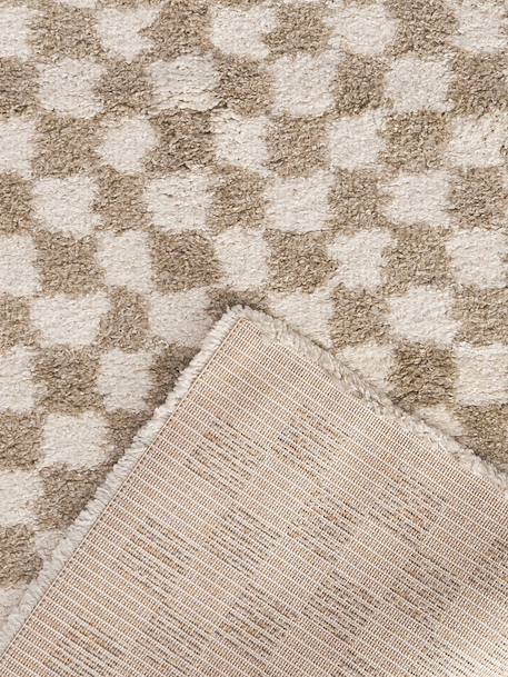 Tapis damier poils longs doux et volumineux checkers Beige sable+Bleu naturel+Gris minéral+Jaune naturel+Rose poudrée+Terracotta+Vert naturel 4 - vertbaudet enfant 