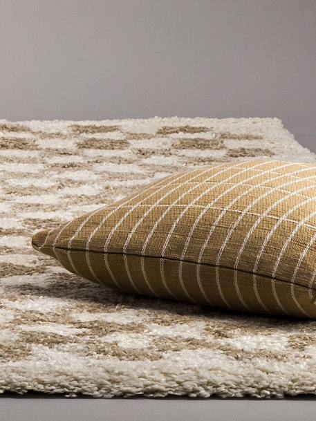 Tapis damier poils longs doux et volumineux checkers Beige sable+Bleu naturel+Gris minéral+Jaune naturel+Rose poudrée+Terracotta+Vert naturel 5 - vertbaudet enfant 