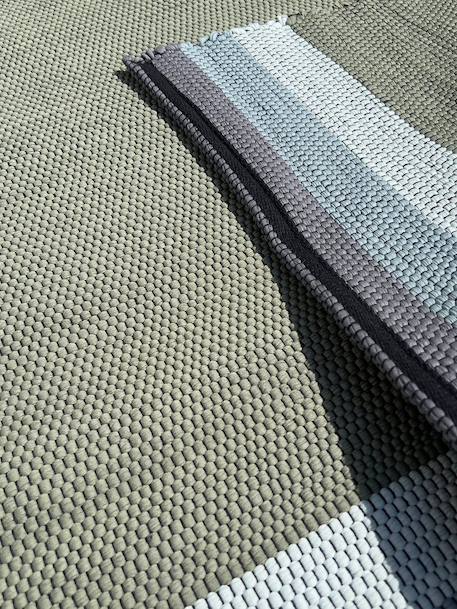Tapis en coton recyclé tissé à la main fado Beige sable+Vert naturel 9 - vertbaudet enfant 