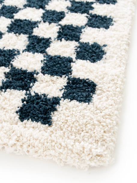 Tapis damier poils longs doux et volumineux checkers Beige sable+Bleu naturel+Gris minéral+Jaune naturel+Rose poudrée+Terracotta+Vert naturel 10 - vertbaudet enfant 
