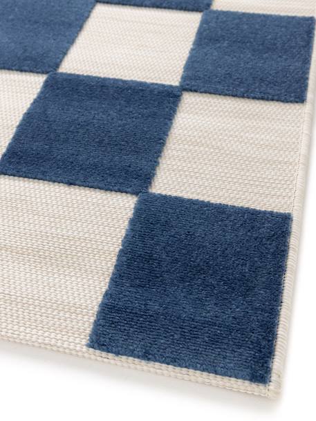 Tapis enfant avec effet sculpté petits carreaux Bleu naturel 5 - vertbaudet enfant 