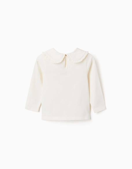 T-shirt en coton à manches longues avec imprimé minnie Blanc 2 - vertbaudet enfant 