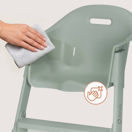 Chaise haute évolutive 2en1 beny de 6 à 36 mois Beige sand+Beige taupe+Green sage 18 - vertbaudet enfant 