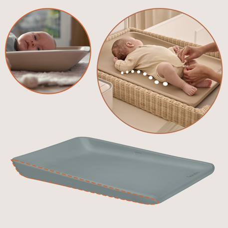 Matelas à langer en mousse megs 70 x 50 cm imperméable Beige sand+Grey dove 11 - vertbaudet enfant 