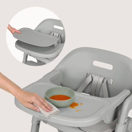 Chaise haute évolutive matt réglable en hauteur et pliable jusqu’à 110 kg Grey stone 4 - vertbaudet enfant 