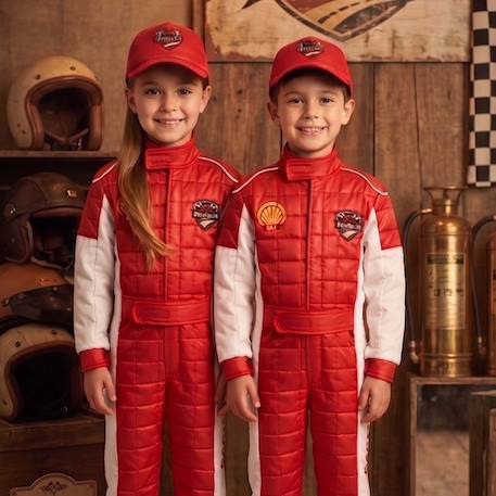 Déguisement enfant pilote de course avec casquette Bleu+Rouge 6 - vertbaudet enfant 
