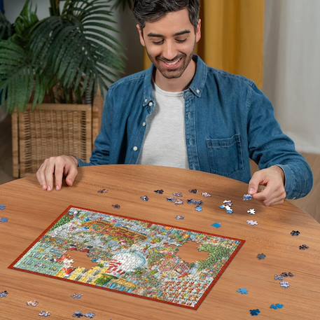 Puzzle noël arrive 500 pcs Bleu 3 - vertbaudet enfant 
