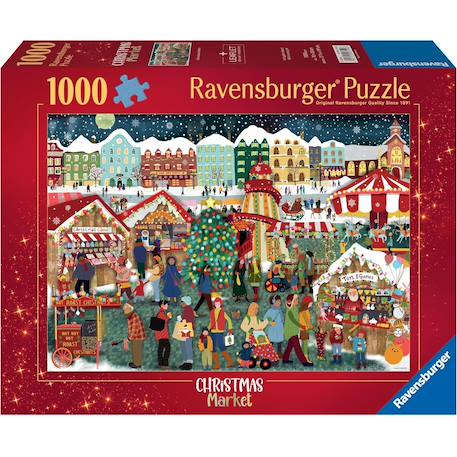 Puzzle le marché de noël 1000 pcs Rouge 1 - vertbaudet enfant 