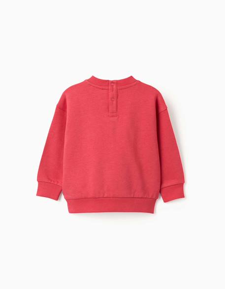 Sweat en coton peigné avec imprimé mickey Rouge 2 - vertbaudet enfant 
