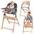 Chaise haute évolutive en bois 3en1 megan jusqu’à 110 kg avec plateau amovible Green wood+Grey wood 7 - vertbaudet enfant 