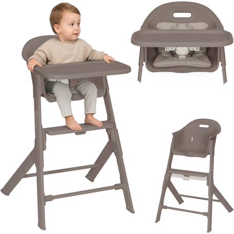 Chaise haute évolutive 2en1 beny de 6 à 36 mois Beige sand+Beige taupe+Green sage 7 - vertbaudet enfant 