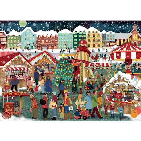 Puzzle le marché de noël 1000 pcs Rouge 2 - vertbaudet enfant 
