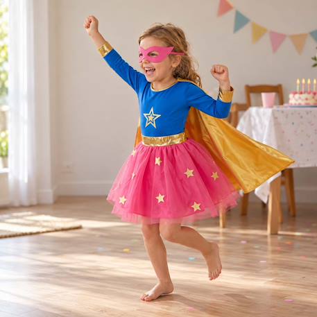 Déguisement enfant super héroïne Bleu 3 - vertbaudet enfant 