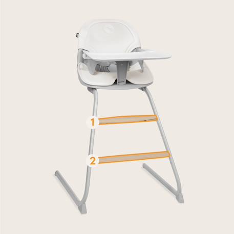Chaise haute évolutive dalia ultra-légère jusqu’à 60 kg Grey stone+Grey stone natural 3 - vertbaudet enfant 