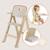 Chaise haute évolutive en bois 3en1 floris jusqu’à 40 kg avec harnais 5 points Beige natural+White natural 3 - vertbaudet enfant 