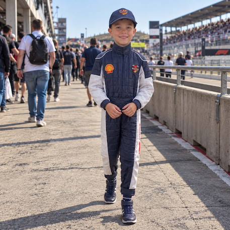 Déguisement enfant pilote de course avec casquette Bleu+Rouge 3 - vertbaudet enfant 