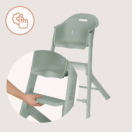 Chaise haute évolutive 2en1 beny de 6 à 36 mois Beige sand+Beige taupe+Green sage 15 - vertbaudet enfant 