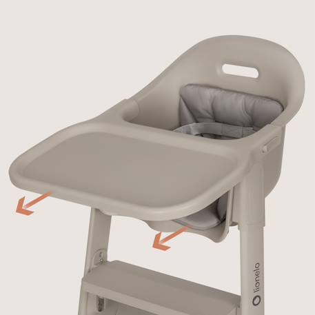 Chaise haute évolutive 2en1 beny de 6 à 36 mois Beige sand+Beige taupe+Green sage 5 - vertbaudet enfant 