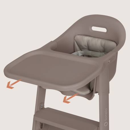 Chaise haute évolutive 2en1 beny de 6 à 36 mois Beige sand+Beige taupe+Green sage 11 - vertbaudet enfant 