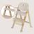 Chaise haute évolutive en bois 3en1 floris jusqu’à 40 kg avec harnais 5 points Beige natural+White natural 4 - vertbaudet enfant 