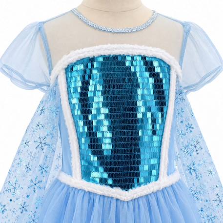 Déguisement enfant robe de princesse elsa Bleu 4 - vertbaudet enfant 