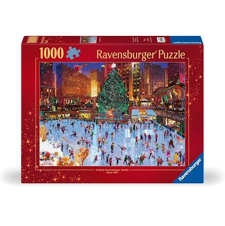 Puzzle noël au rockefeller center 1000 pcs Rouge 1 - vertbaudet enfant 