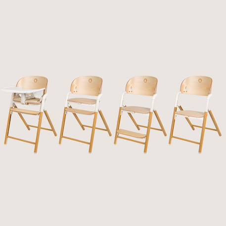 Chaise haute évolutive en bois 3en1 celia jusqu’à 110 kg avec réglage à une main Black wood+Grey wood+White cream+White natural wood 20 - vertbaudet enfant 