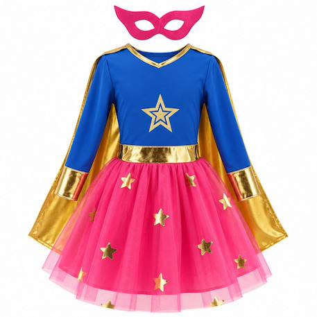 Déguisement enfant super héroïne Bleu 2 - vertbaudet enfant 