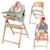 Chaise haute évolutive en bois 3en1 megan jusqu’à 110 kg avec plateau amovible Green wood+Grey wood 1 - vertbaudet enfant 
