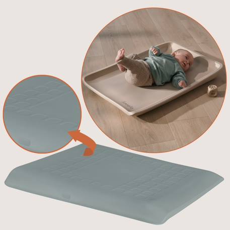 Matelas à langer en mousse megs 70 x 50 cm imperméable Beige sand+Grey dove 12 - vertbaudet enfant 