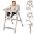 Chaise haute évolutive matt réglable en hauteur et pliable jusqu’à 110 kg Beige sand+Grey stone 1 - vertbaudet enfant 
