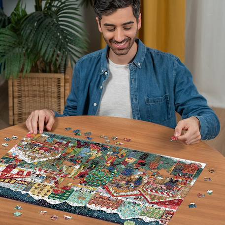 Puzzle le marché de noël 1000 pcs Rouge 4 - vertbaudet enfant 