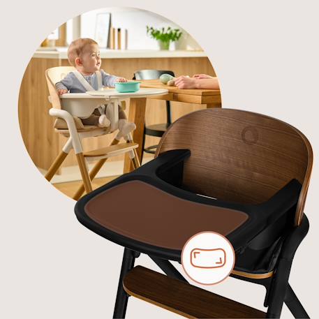 Chaise haute évolutive en bois 3en1 celia jusqu’à 110 kg avec réglage à une main Black wood+Grey wood+White cream+White natural wood 6 - vertbaudet enfant 