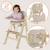 Chaise haute évolutive en bois 3en1 floris jusqu’à 40 kg avec harnais 5 points Beige natural+White natural 5 - vertbaudet enfant 